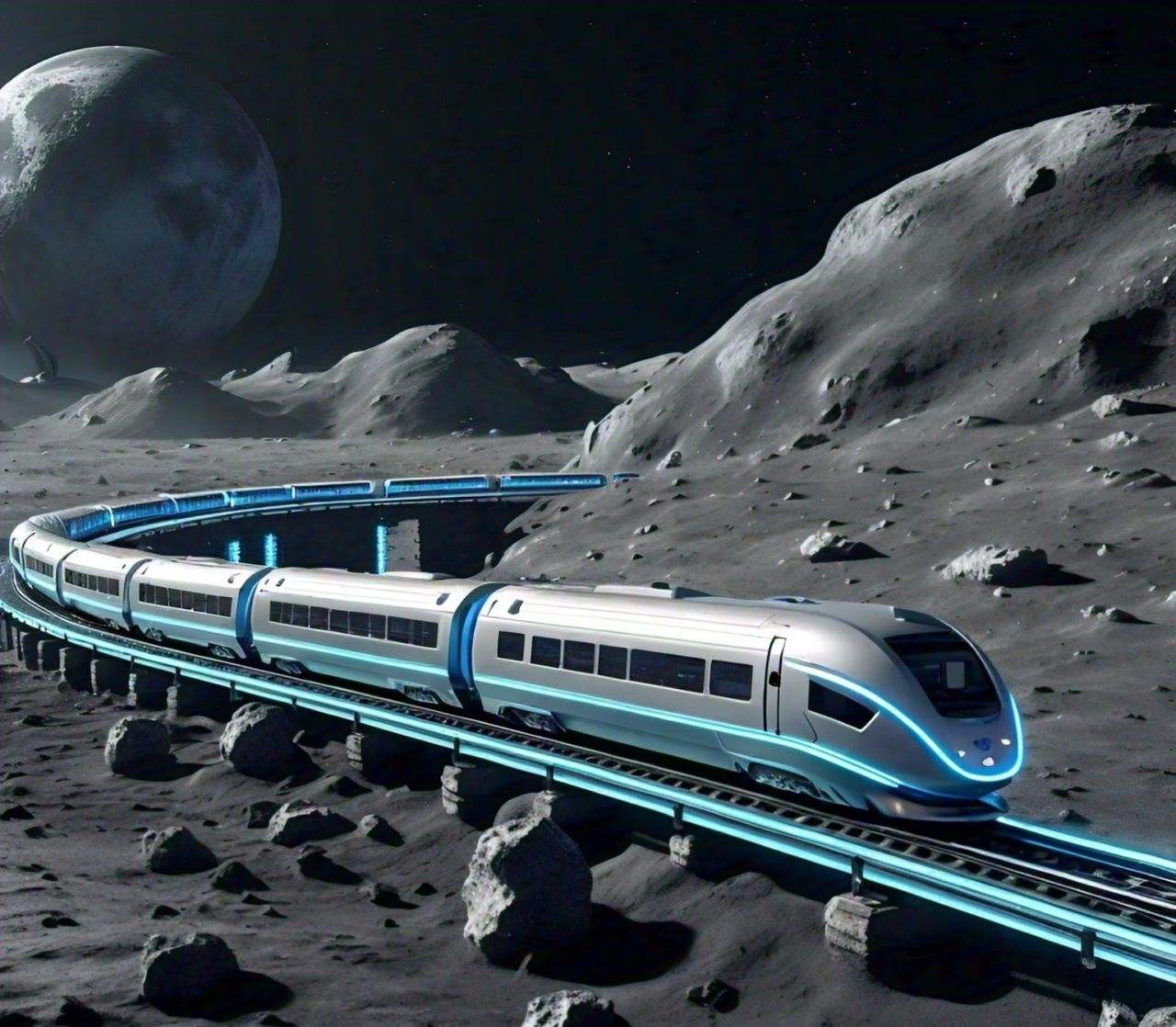 Moon Railway: A Futuristic Transportation System for Lunar Exploration